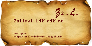 Zsilavi Lóránt névjegykártya