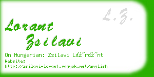 lorant zsilavi business card